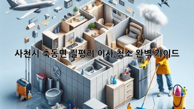 사천시 축동면 길평리 이사 청소 완벽 가이드